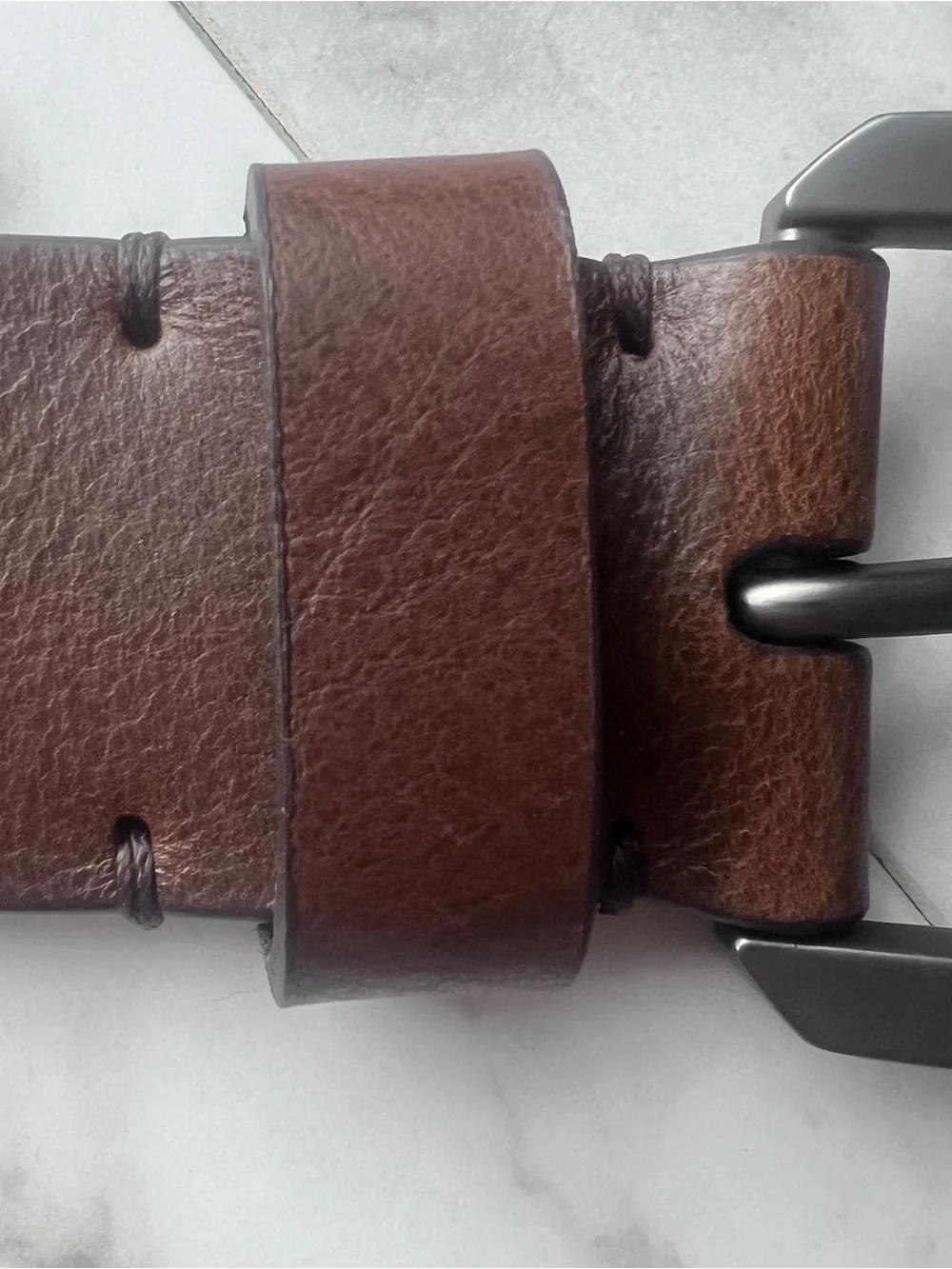 James Campbell Men's  Brown Leather Belt Size 36